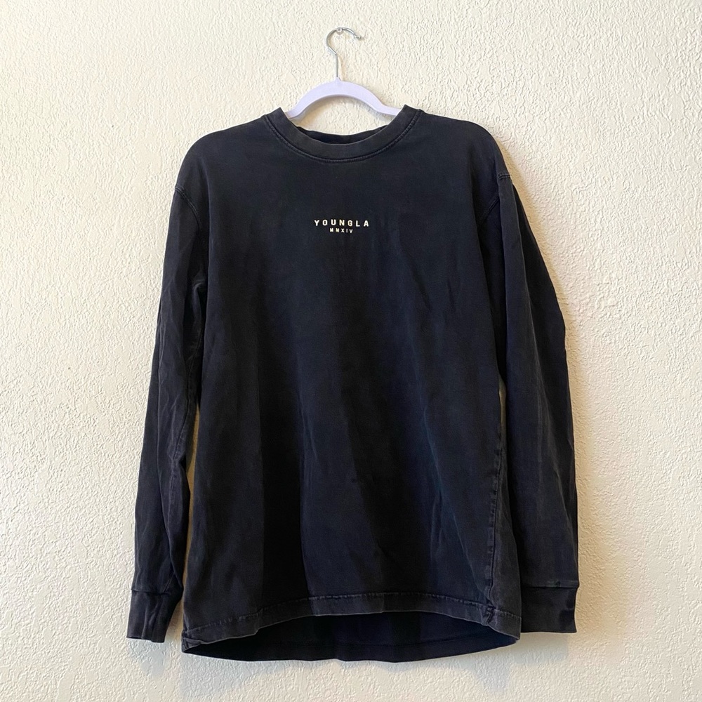 COPY - YOUNGLA Black Washed Long Sleeve